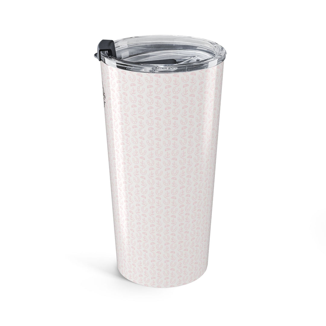 Pink Horseshoes & Rainbows Tumbler 20oz