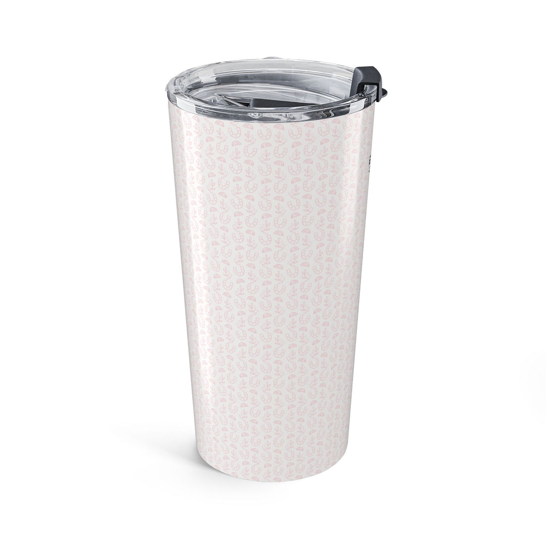 Pink Horseshoes & Rainbows Tumbler 20oz