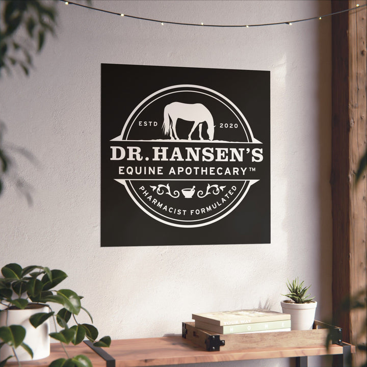 Dr. Hansen's Equine Apothecary Matte Indoor Poster | Brand Logo